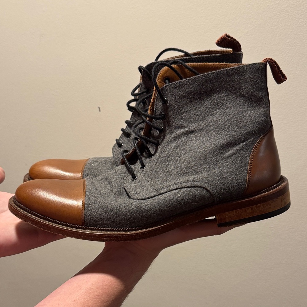 Taft Gray and Tan Men's Boots - Picture 6 of 8